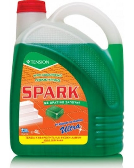Υγρό καθαρ. δαπέδου ''Πράσινο σαπούνι'' SPARK 4lt