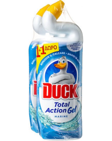 Υγρό παπί WC Total Action Gel Duck 750ml x 2τεμ.