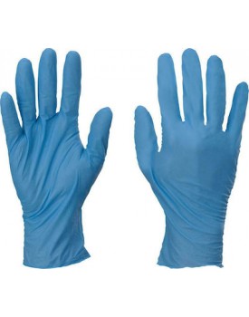 Γάντια Νιτριλίου Μπλε 100τμχ